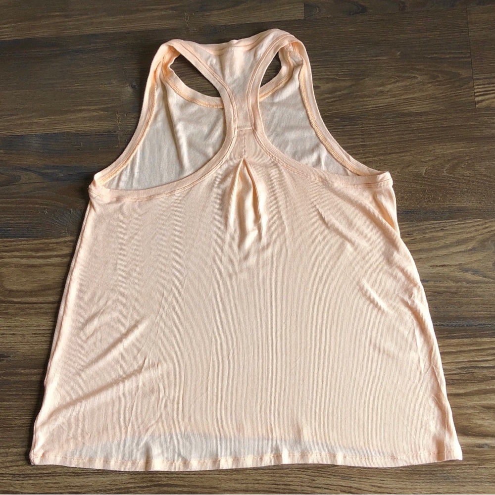 Athleta Ease In Rib Tank Peach Orange Small Modal Blend Racerback - Picture 6 of 9